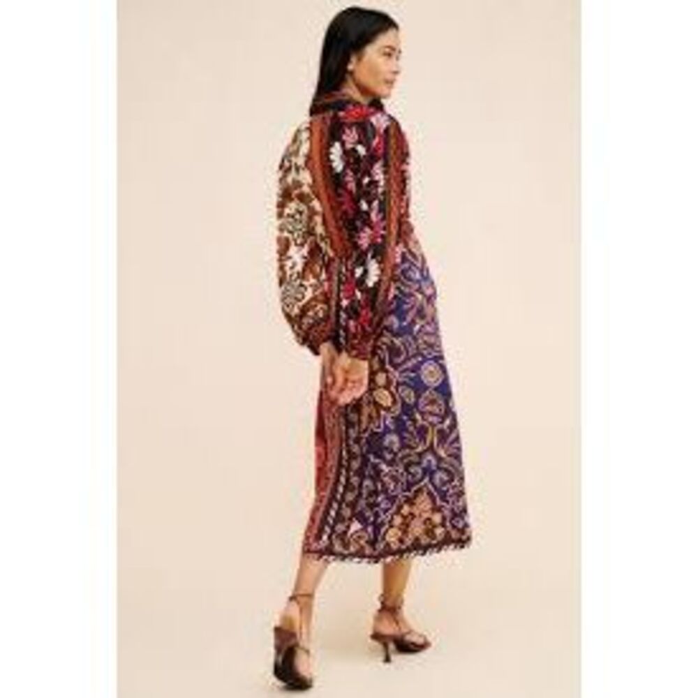 Farm Rio Miranda Long-Sleeve Wrap Midi Dress - Picture 3 of 11